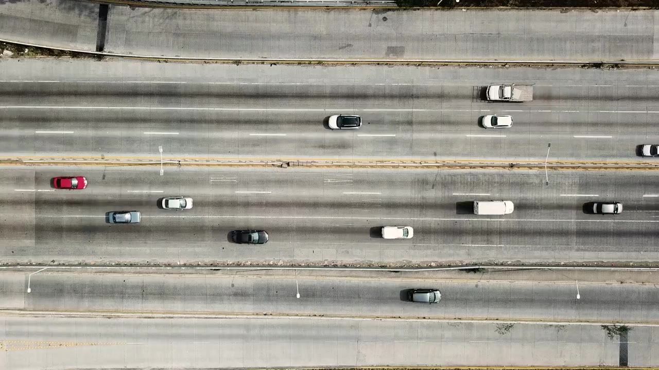 Overhead road footage from CrossCount